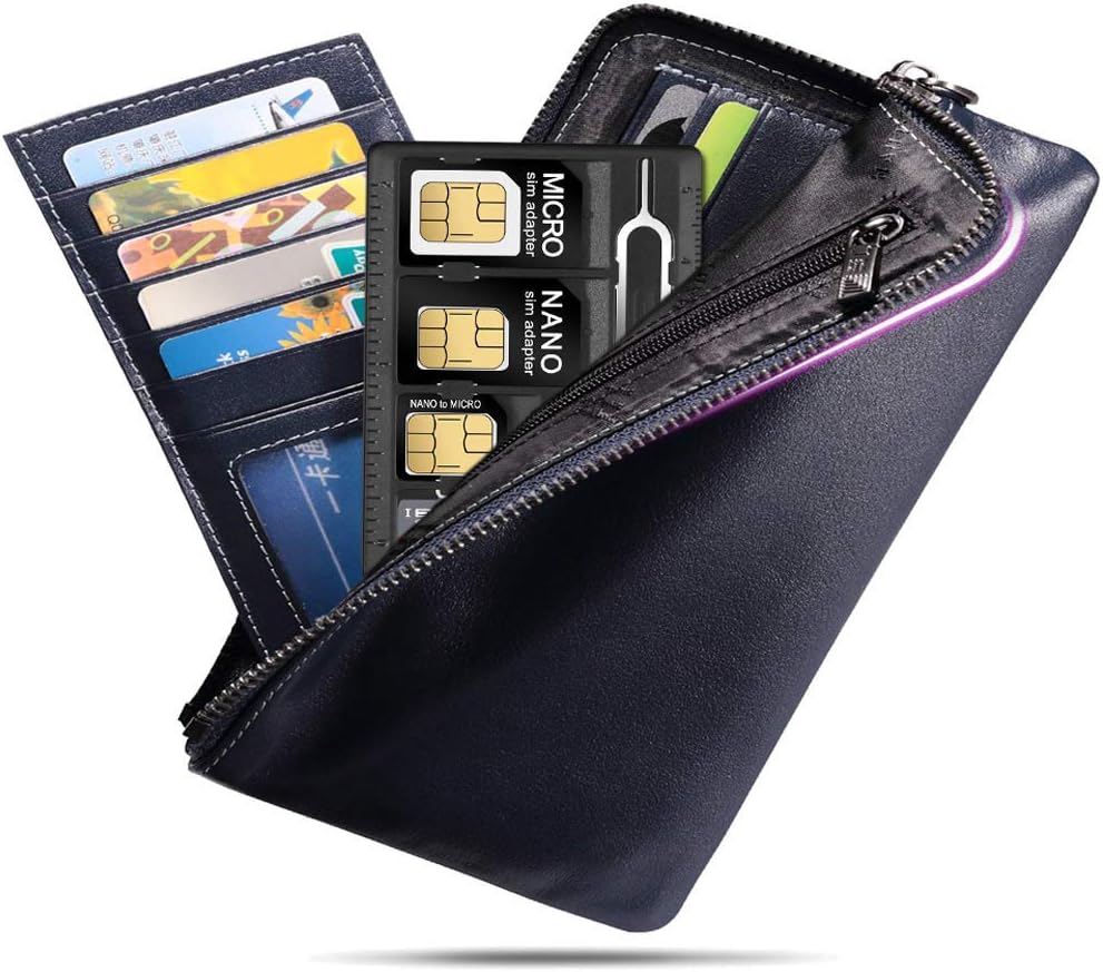 CKANDAY 2 Packs Set 3 1 SIM Card Holders with Tray Opener Pins, Card Storage Tool for Standard Micro Nano Micro-SD