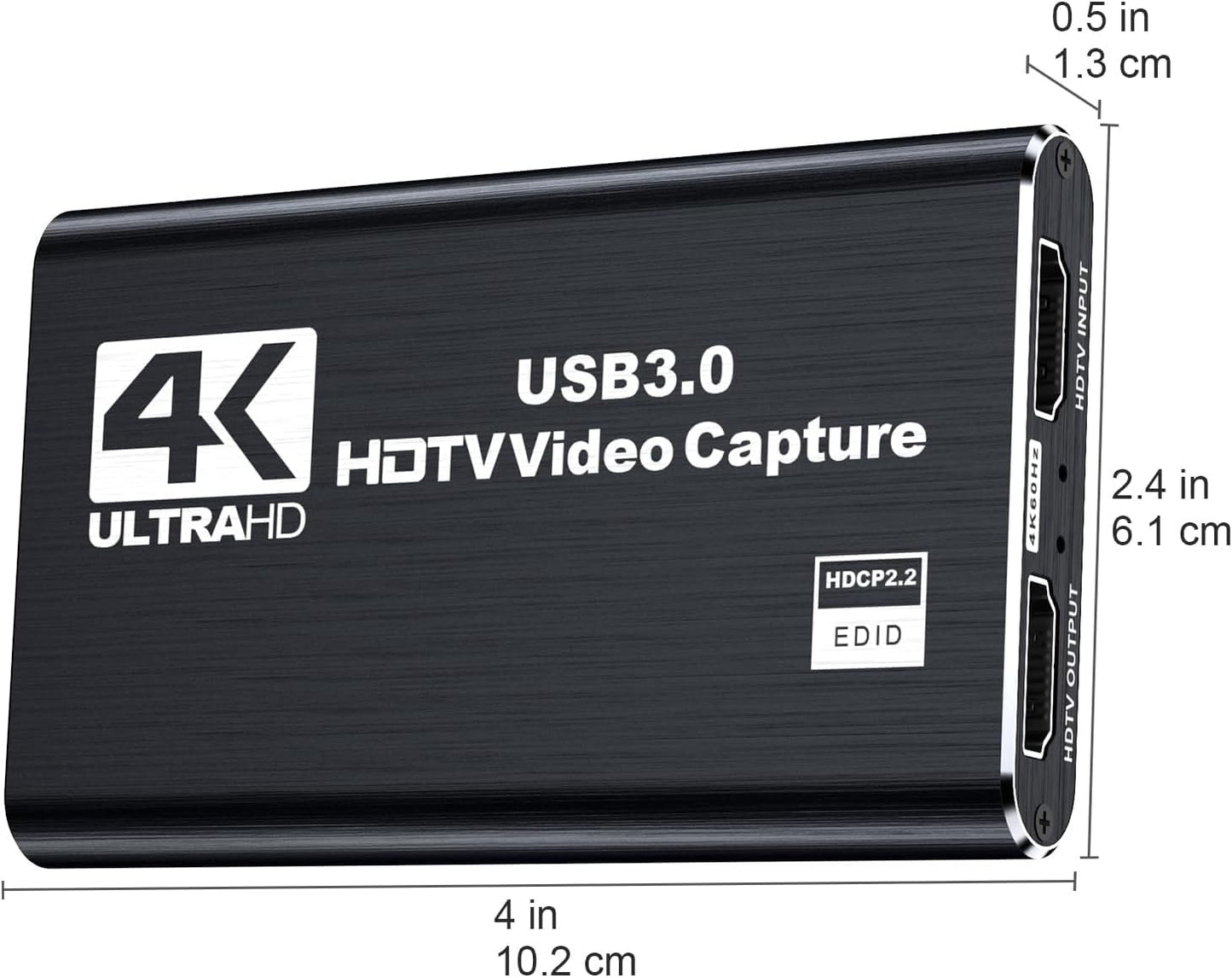 dobestyou 4K 3.0, 1080p 60fps, PS5, Capture Card Black for Streaming, Recording & Gaming Video Capture Device with USB