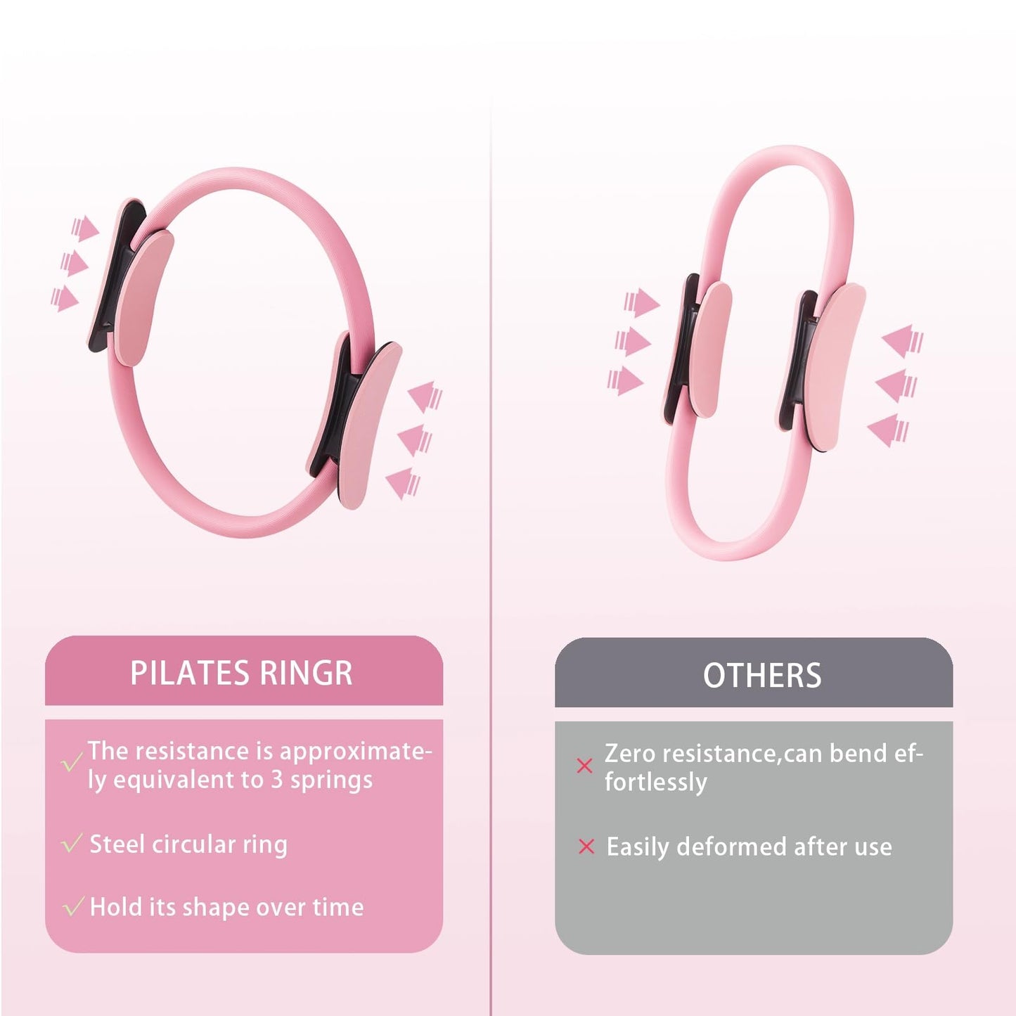 Daywhote Pilates Kit at Home 10PCS Pilates Equipment with 11.81Inch Pilates Ring 9.8Inch Ball 5PCS Stretching Strap Risistance Bands Block Gym Bag