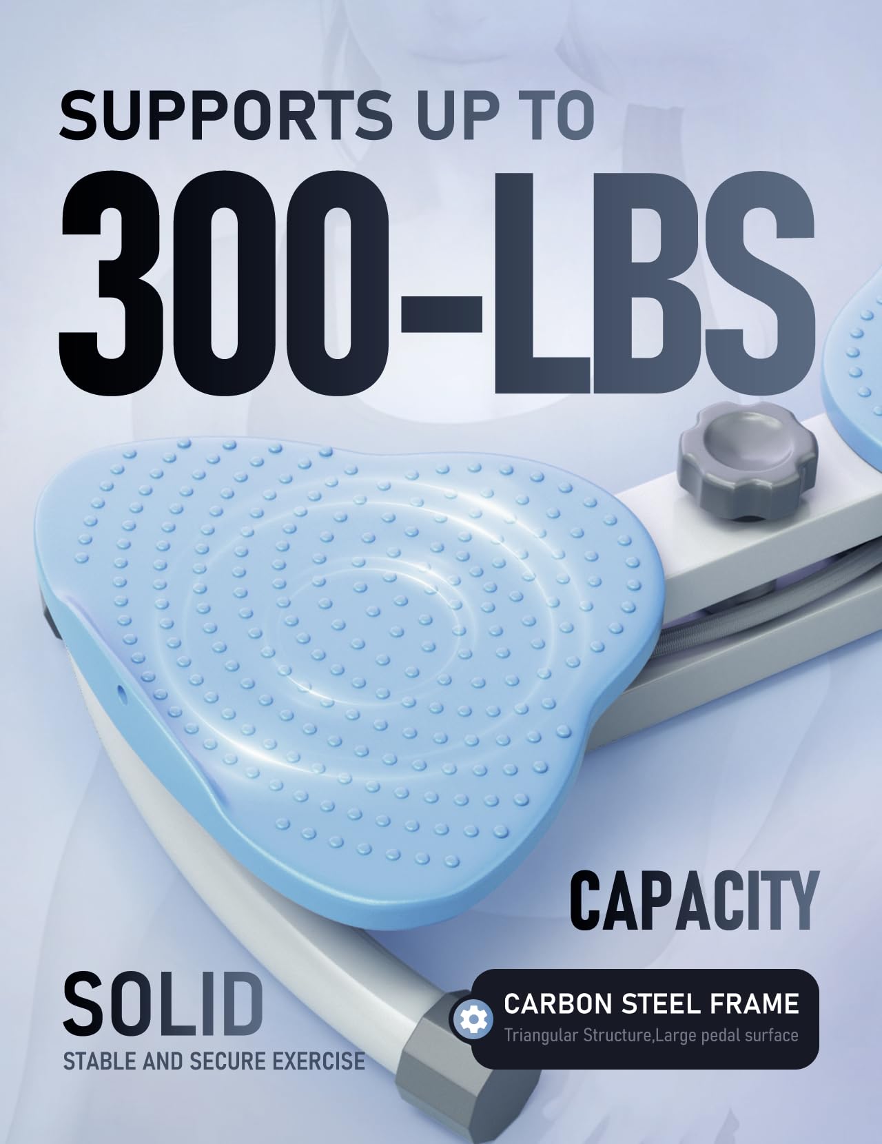 Karimonox Waist Twister Board for Body Sculpting, Ab Work, 300 lbs Weight Capacity, Quiet Operation, Anti-Slip Base, Space-Saving for Home, Gym, Apartment, Office