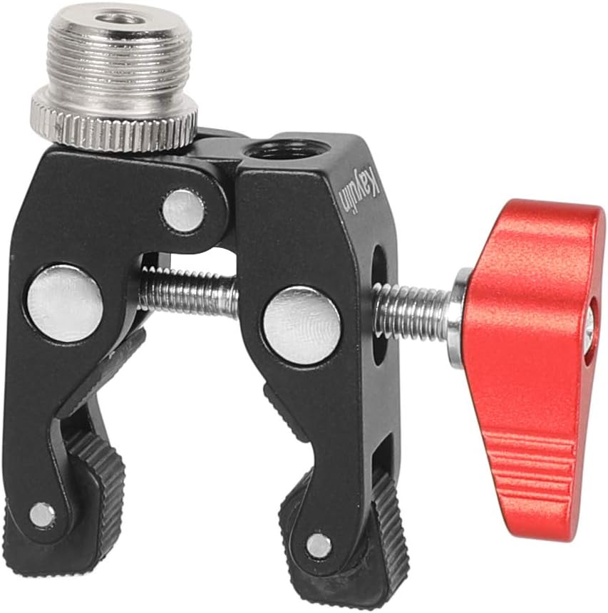 Kayulin 5/8-27 Super Crab Clamp with Screw Mount for Camera Mic Flash Light Accessories