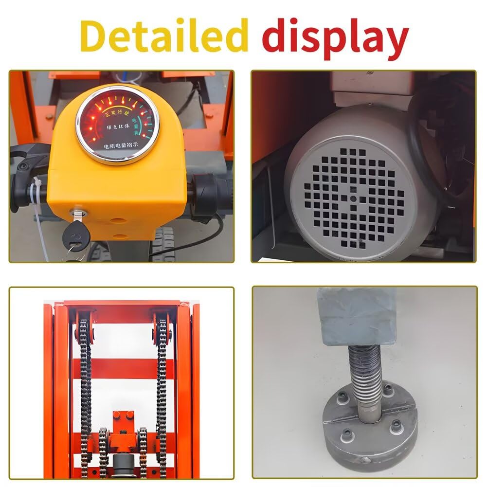 1Ton/2200Lbs Load Aerial Mobile Lifter Scaffolding,Electric Remote Control Lifting Platform,Hydraulic Masonry Work Platform for Construction Site Wall Laying Plastering