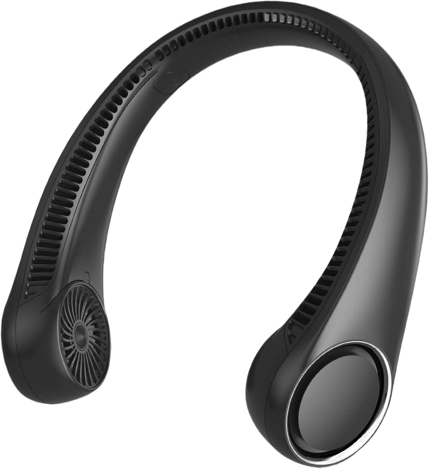 Skiennix Portable Neck Fan - Hands-Free Bladeless Design | 360° Cooling, 4000mAh Rechargeable Battery, 3 Speeds (Black)