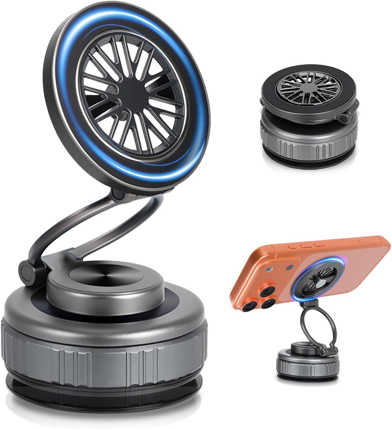 CORLAGOON 2026 360 17 16 15 14 13 12 Upgraded Nano Gel Vacuum Magnetic Car Phone Holder,Reinforced Ultra Suction Cup