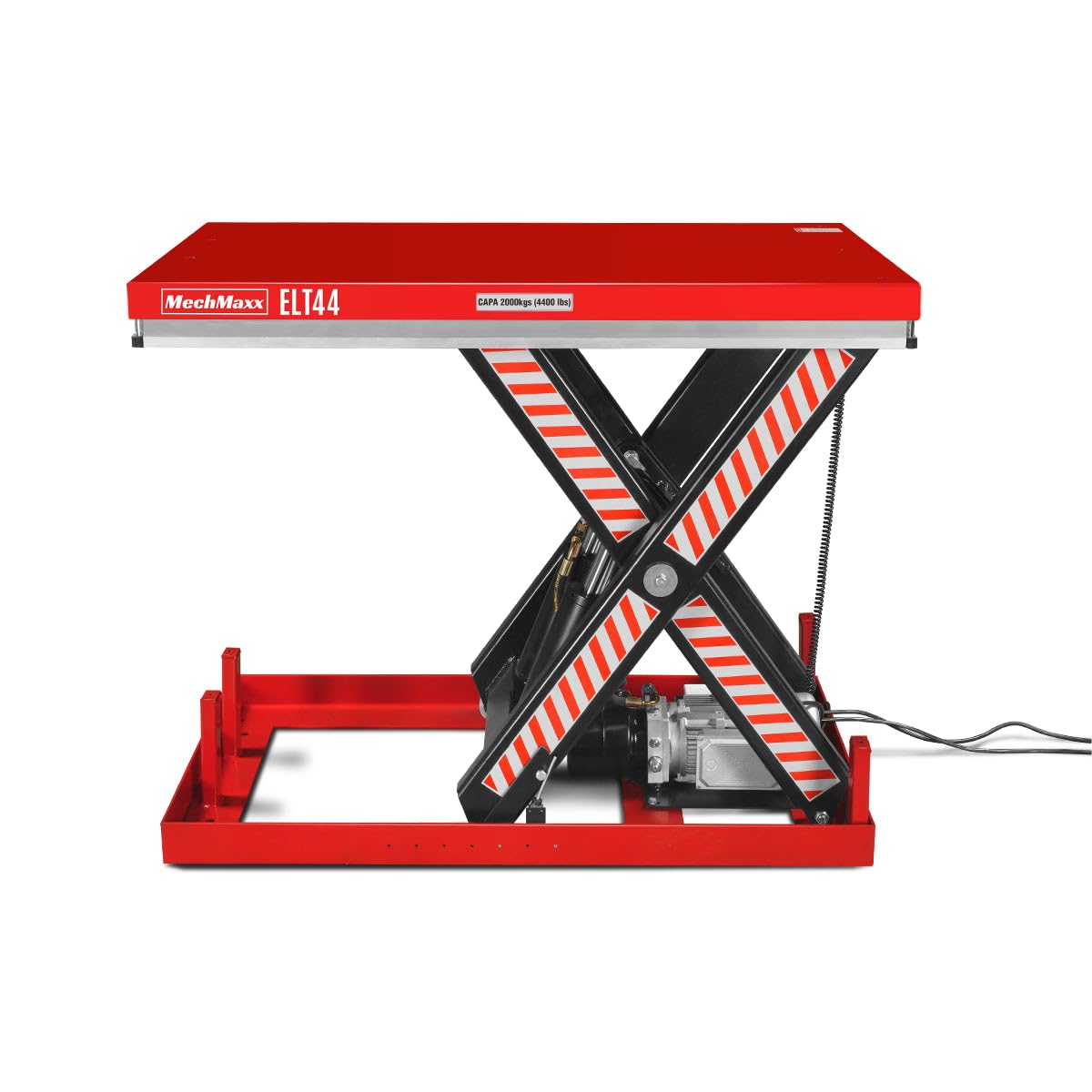 Mechmaxx 4400lbs Capacity Stationary Powered Hydraulic Lift Table, 51.2” x 33.5” Platform, 41.3” Lift Height, UL Certified Moto,Model ELT44