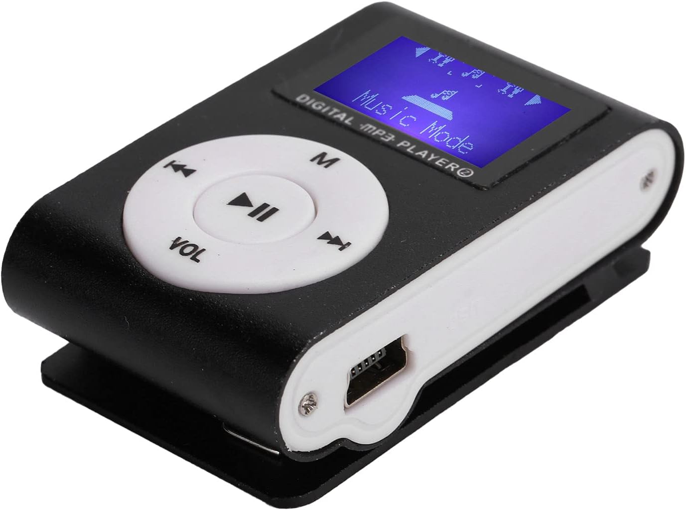 Faceuer MP3 MP3 Player, Portable Mini Music Player BackClip LCD Screen Music Player for Walking Running