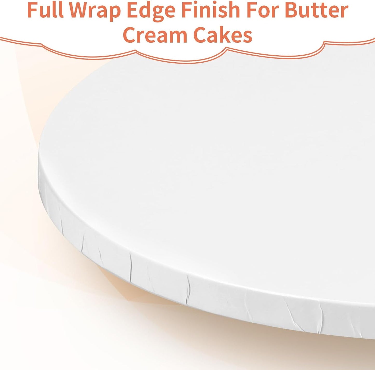 Sturdy 12 Inch Round Cake Boards by [Brand Name] - Durable 1/2 Inch Cake Drums, White, 2 Pack