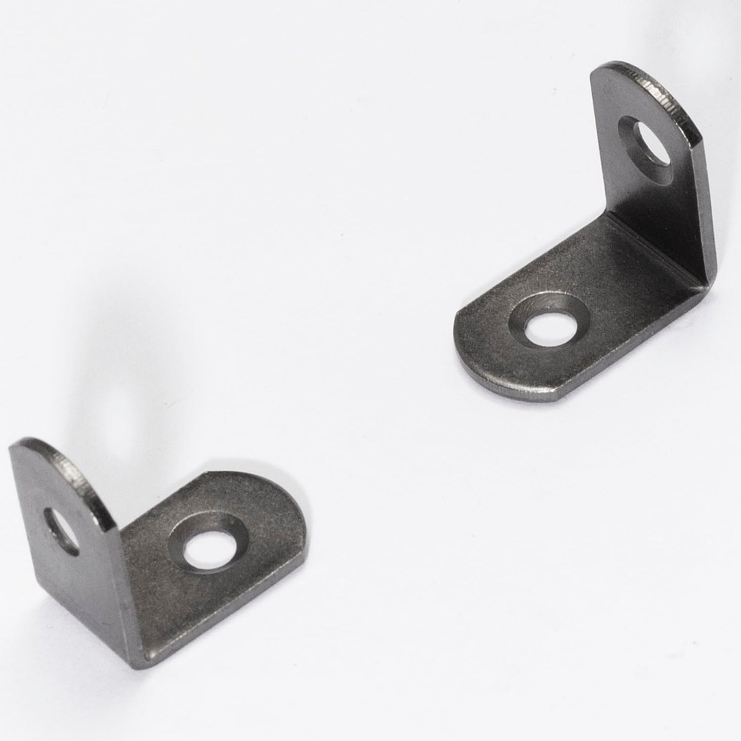SDTWZW L Bracket 1" Corner Brace 90 Degree Right Angle Metal Support Fastener for Wood Shelves Furniture Desk Cabinet Chair Drawer, Pack of 16, Black Tone Gun Metal