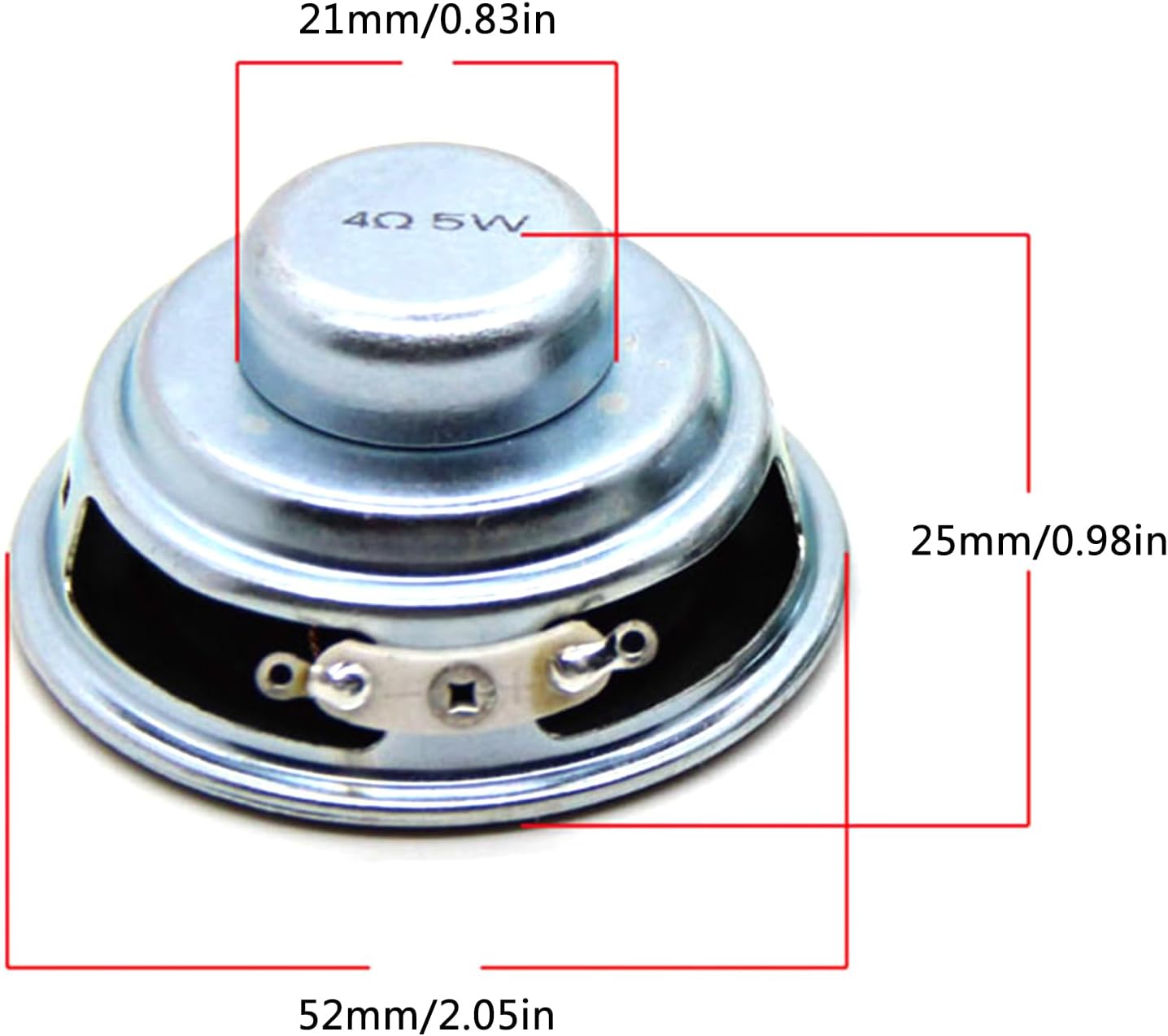 ZSYTF 5W 4Ohm 52mm 5W Internal Speaker Powerful Bass Full Frequency Sound Enjoy Clear & Durable Speaker Replacement