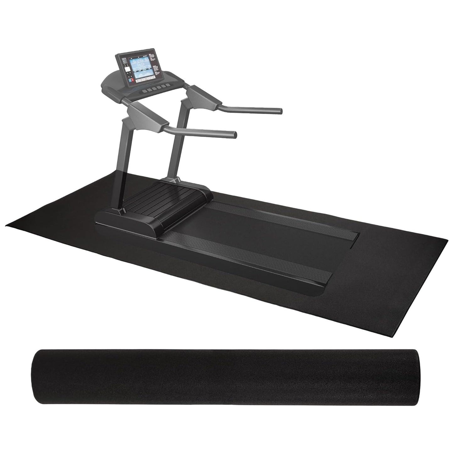 BalanceFrom High-Density Gym Equipment Floor Mat, 1/4-Inch Thick PVC – Non-Slip Flooring for Treadmill, Stationary Bike, Elliptical Trainer, Weight Bench, and Heavy Exercise Machines