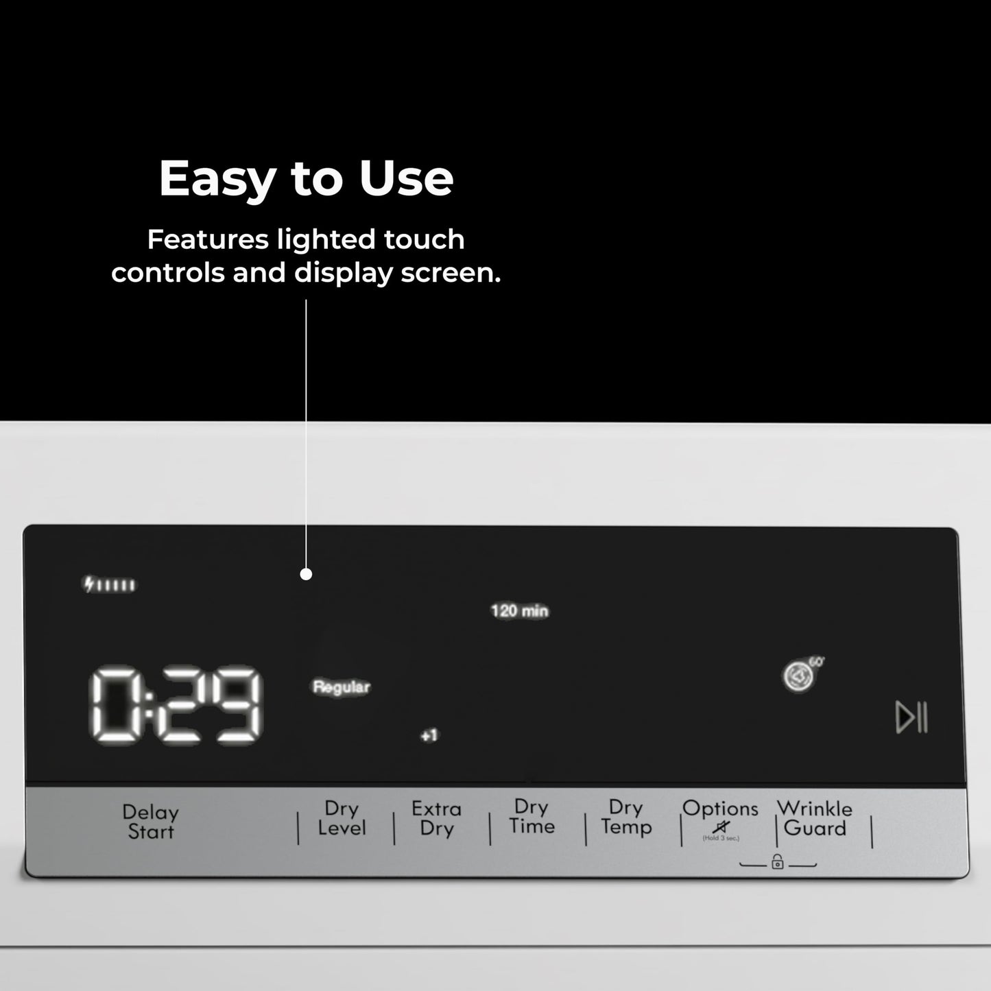 Kenmore 4.0 cu. ft. Ventless Compact Front Load Electric Dryer - with Guard to Reduce Wrinkles & Static - Smart Sensor Drying - LED - ENERGY STAR Certified - White