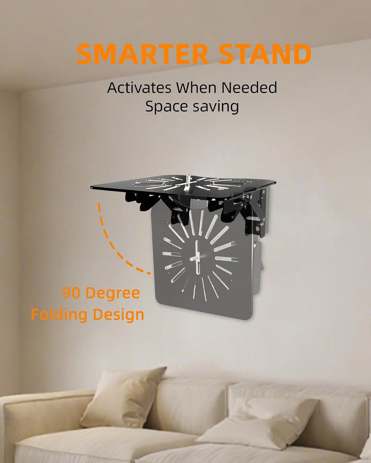 MAWADA PS4, 8.5x7.87 inches, Universal Projectors Shelf for Wall, Foldable Mount with Aluminum Alloy Shelf