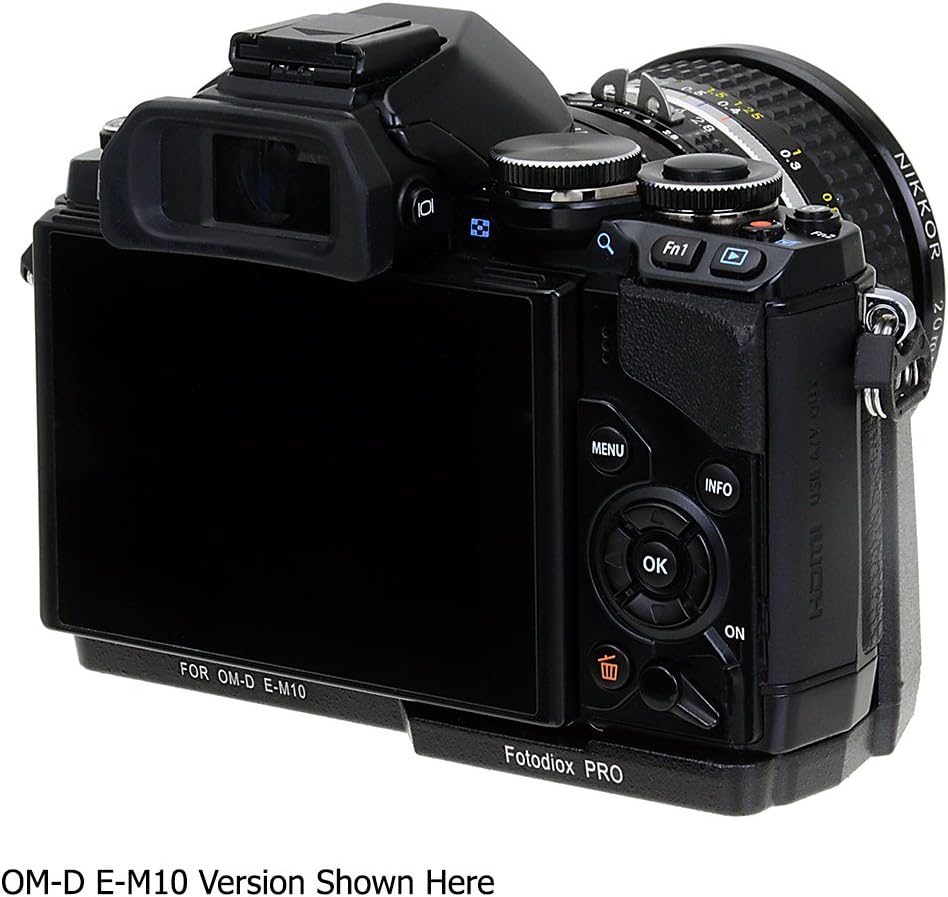 E-M5 Fotodiox Pro, All Metal Black Camera Hand Grip for Olympus OM-D Mirrorless Digital Camera with Battery Access