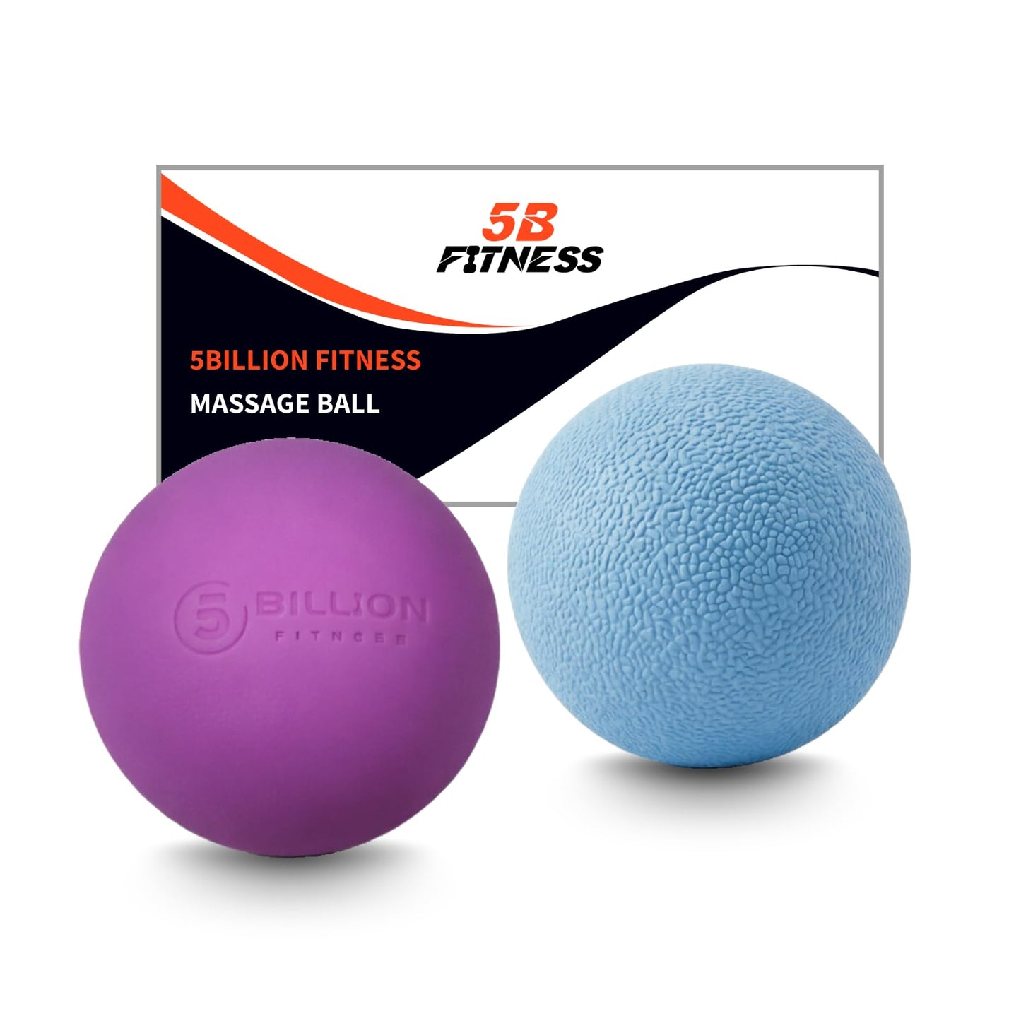 2 Pack Massage Lacrosse Ball Set Deep Tissue Massage Balls for Myofascial Release, Muscle Knot & Trigger Point Therapy - High Density TPE & Natural Rubber for Foot, Back & Shoulder Pain Relief