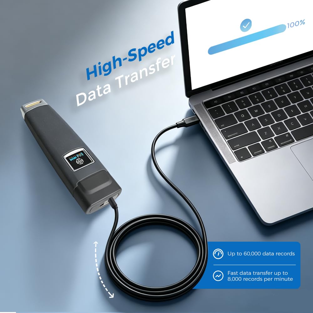 JWM RFID Guard Tour System with LCD Screen, Security Patrol Reader with Free Standalone Software for Hotel, Hospital, Warehouse and Logistics Security