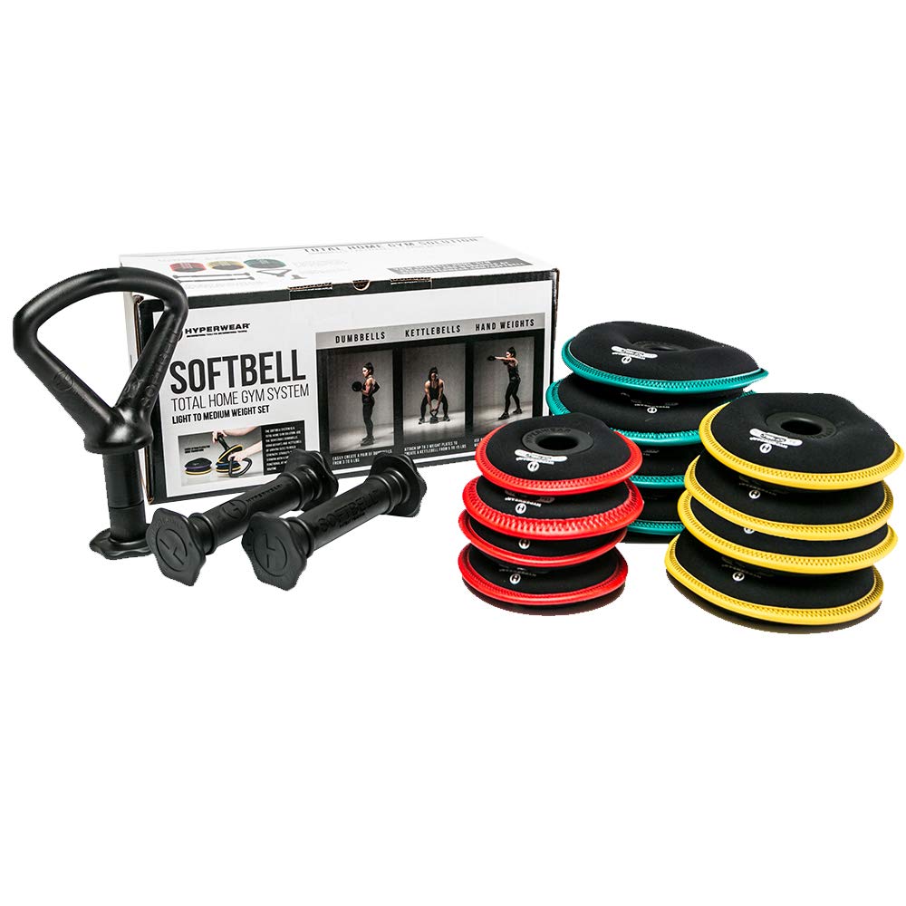 Hyperwear SoftBell® Adjustable Weight Set – Light Combo, 3–20 lbs, Converts to Dumbbells, Kettlebells & Plates