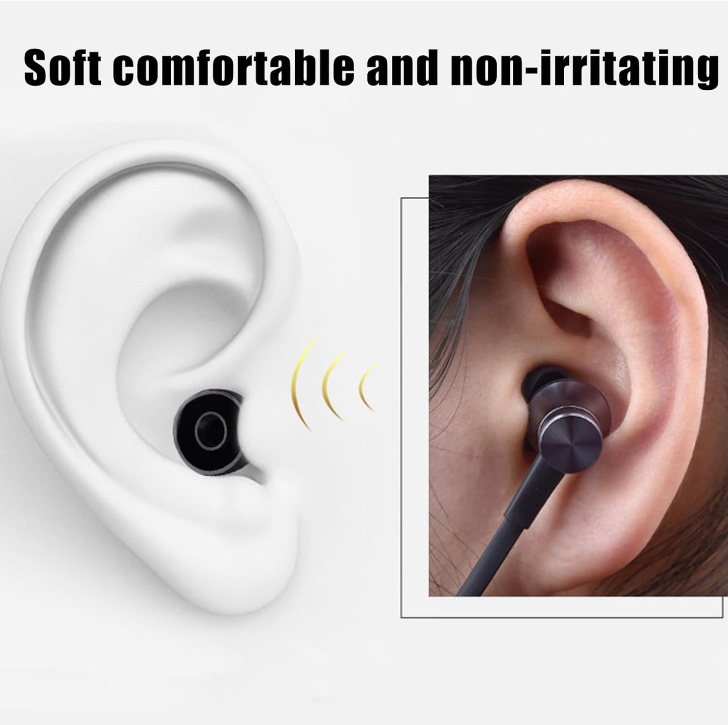 Zhtulck 36 3 Ear Bud Rubber Tips, Pcs Earbud Replacement Tips, Replacement Earbud Tips with Excellent Noise Isolation