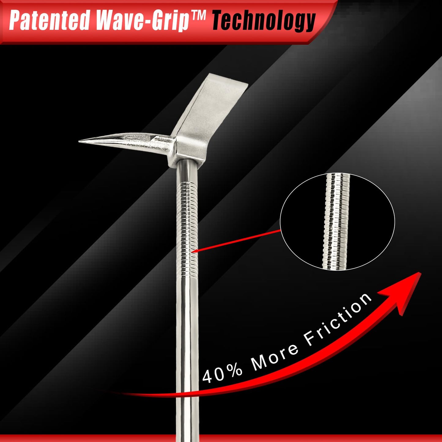 30" Halligan Bar Firefighter Tool - Forged Steel One-Piece Construction | Fork Gap Design