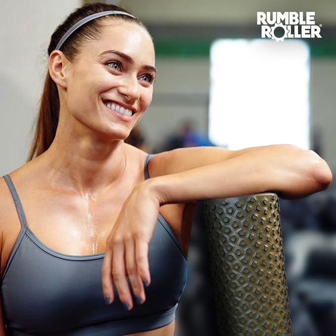RumbleRoller Original Textured Foam Roller - Deep Tissue, Self Myofacial Release Massage Therapy Roller