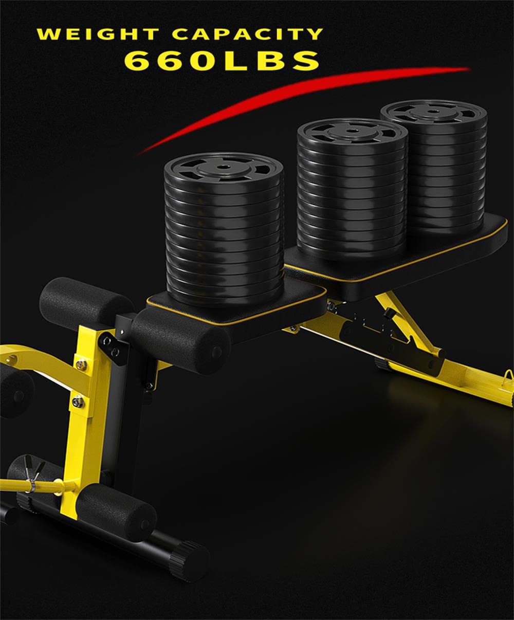 Utility Weight Bench with Leg Extension - Multi-Position Adjustable Bench for Strength Training, Dumbbell Exercise and Ab Workouts