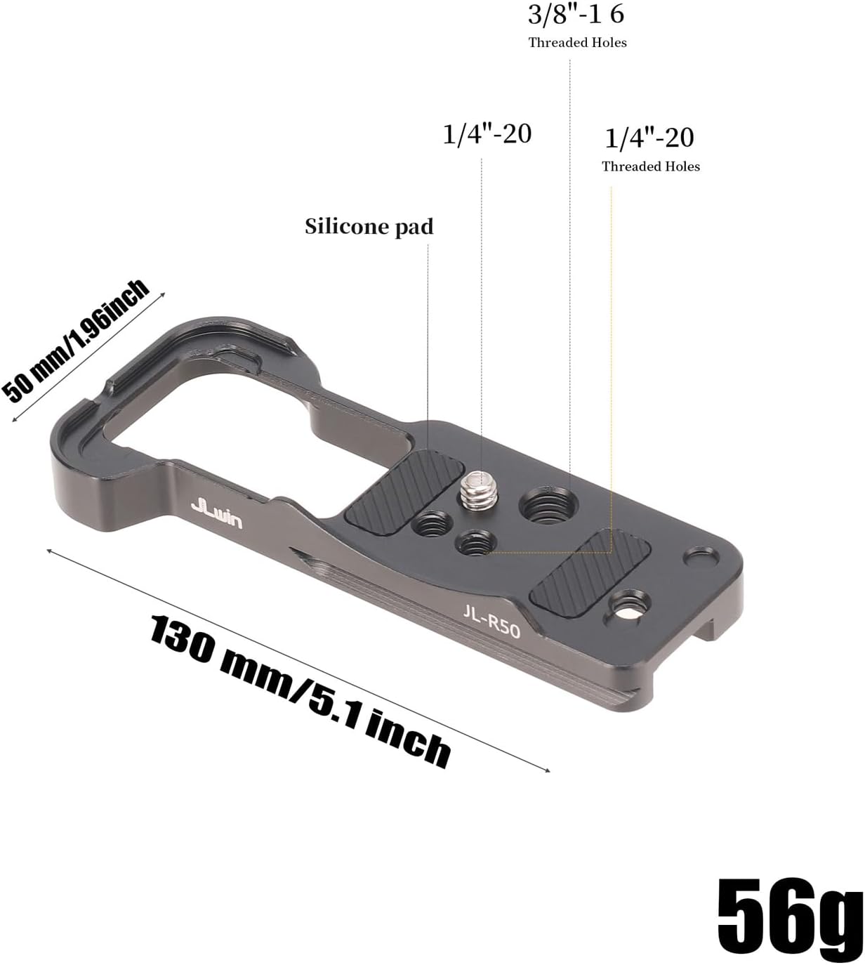 FocusFoto R50 R100 Quick Release Baseplate QR Plate Mount for Canon EOS & Mirrorless Camera, Compatible with Arca-Swiss