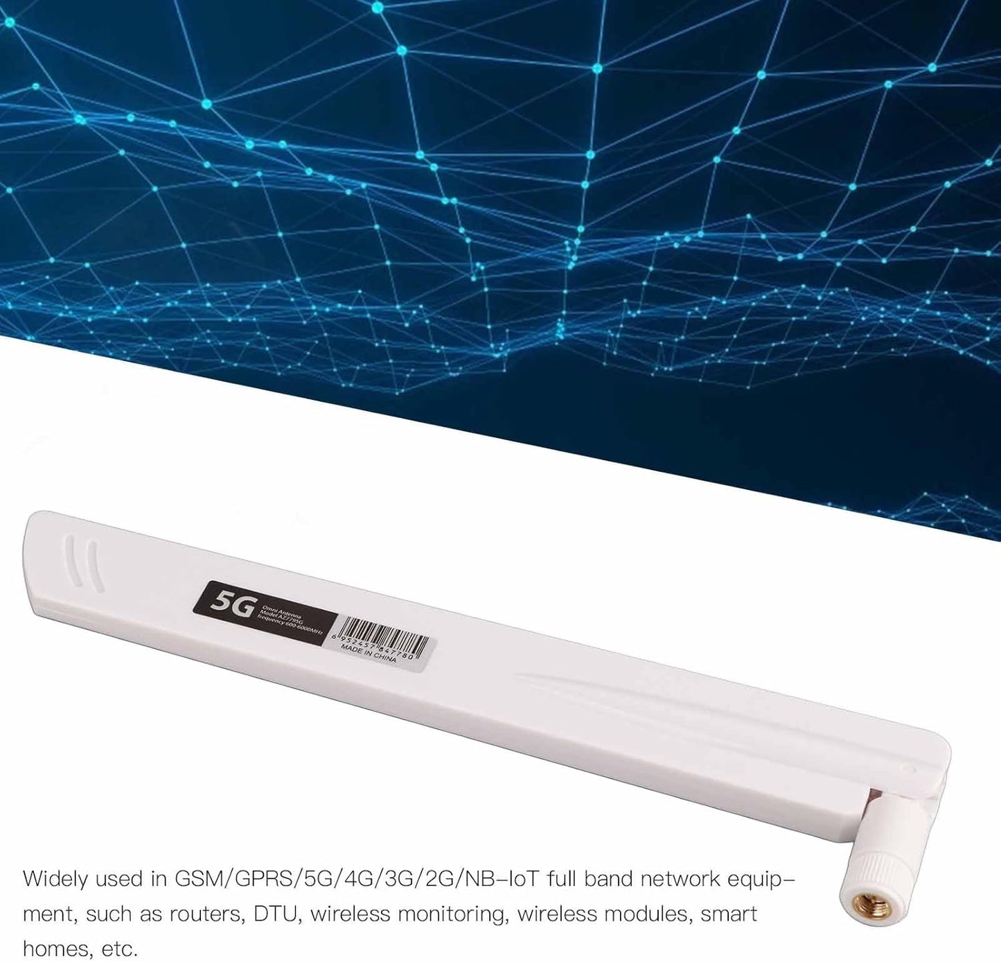 Walfront AZ7795G 18dbi 5G High Gain Antenna SMA Antenna Directional Full Band Antenna for Routers Monitoring (White)