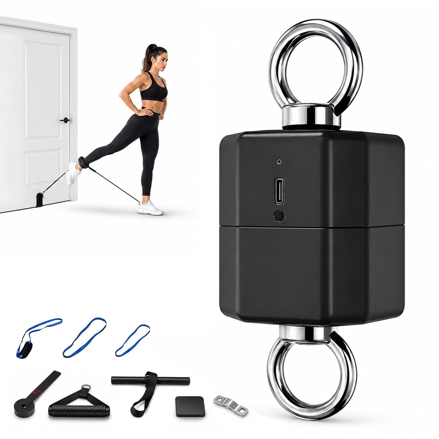 Isometric Strength Tester, 500kg Muscle Strength Tester with App Data Tracking & Export, Grip Strength & Forearm Trainer for Pull, Push, Endurance, Stability & Power Testing