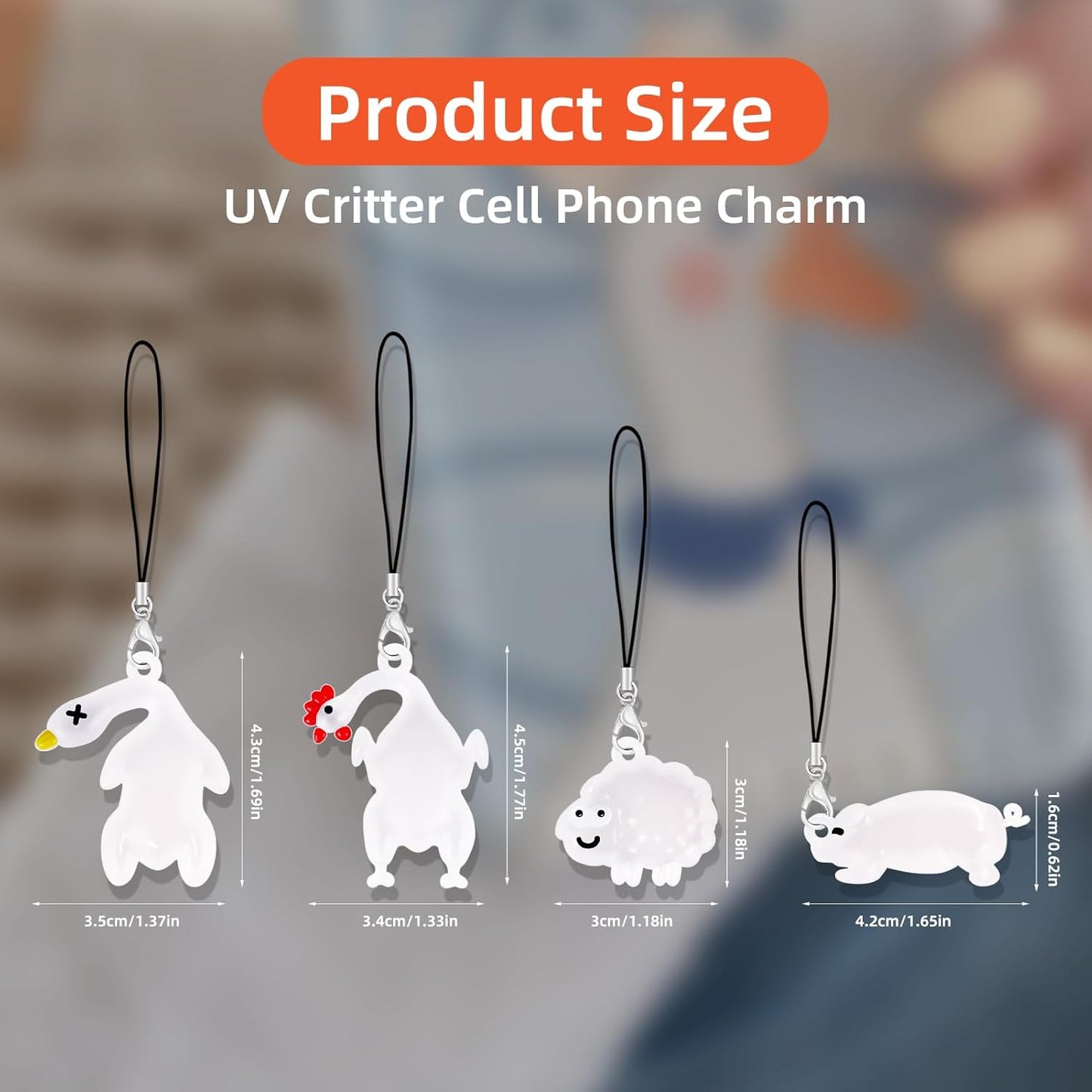 Cute Phone Charms Pink Cellphone Charms for Case Kawaii Charm for Phone Black Car Keychain Charm Kit White Mobilephone