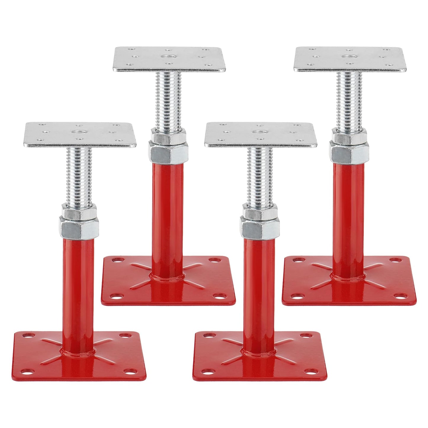 TRUCFUSION 5-8" House Floor Jacks Adjustable Screw Jacks Post, Foundation Jacks for Leveling The Basement Floor, Load Capacity 5000lbs, 4PCS