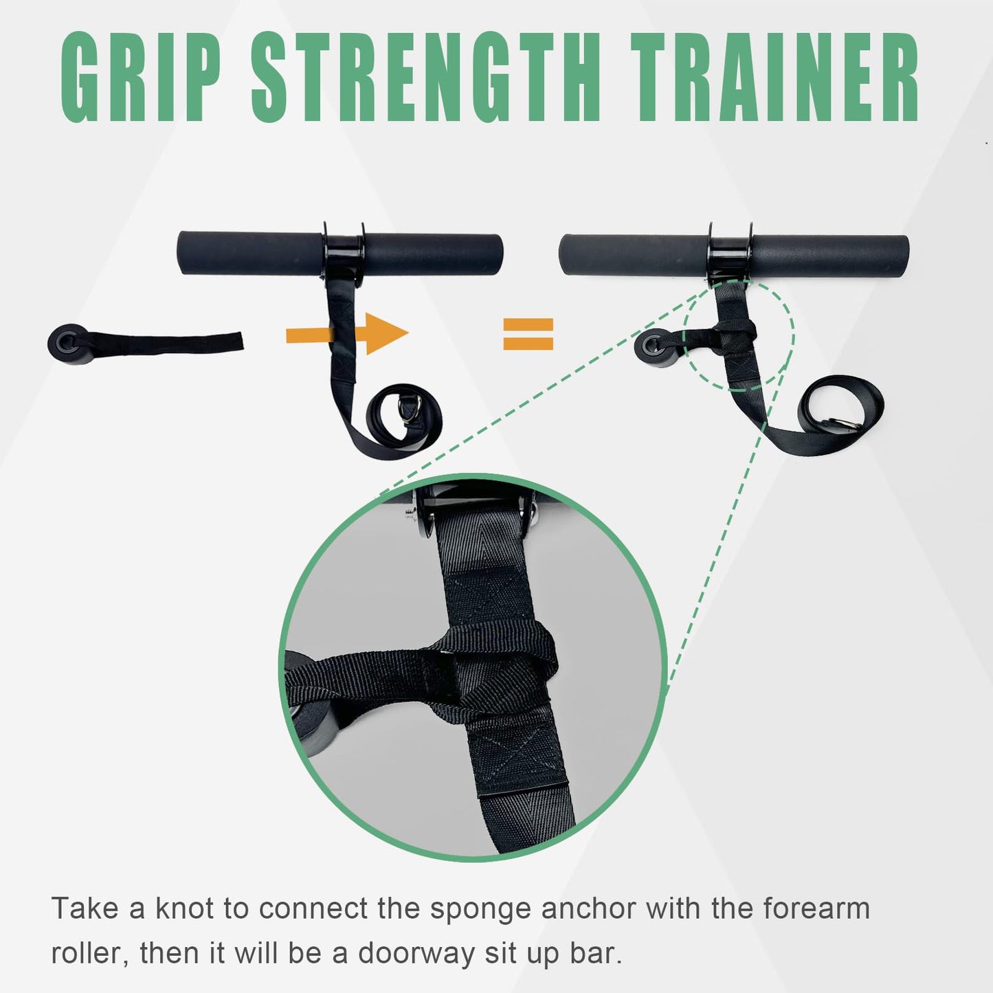 KORIKAHM Forearm Strengthener Roller, Dia: 2.2" Forearm Workout Equipment with Thick Handle, Wrist Roller, Forearm Blaster for Wrist and Arm Grip Strength Trainer (Fat Wrist Roller)