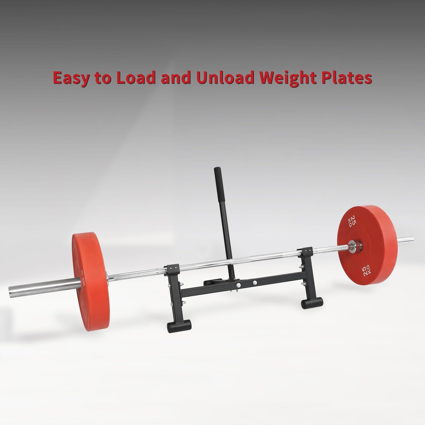 Heavy Duty Deadlift Barbell Jack: Weight Lifting Olympic Barbell Changing Weight Plates Stand - Powerlift Plates Changer Platform - Elevated Lift for Easy Loading & Unloading Weights