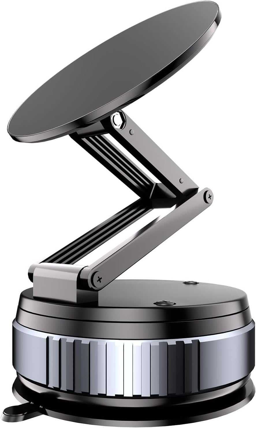 BJSYLTEK 16/15 S24 360 Magnetic Car Phone Mount for iPhone Pro Max/Samsung - Ultra-Strong Vacuum Suction, No Residue