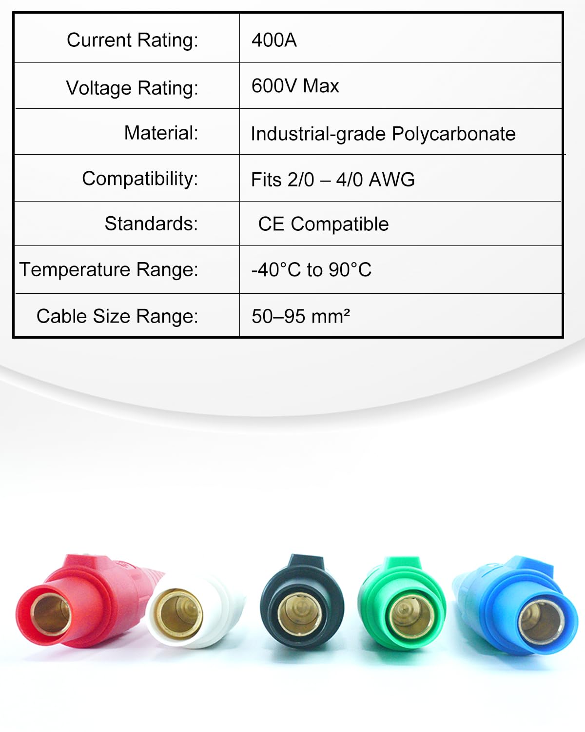 GMKYH CLS40 400A 600V Camlock Connector Set，5 Male and 5 Female Camlok Connector Bundle - High - Performance Power Solution for Diverse Needs