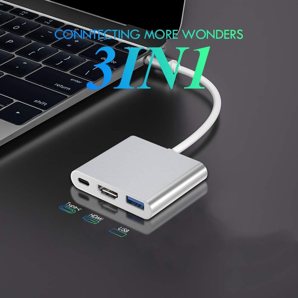 NAGFAK 3.1 4K 3.0 2015/16/17/18 USB C to HDMI Multiport Adapter USB to HDMI Video Converter/USB hub Port PD Quick