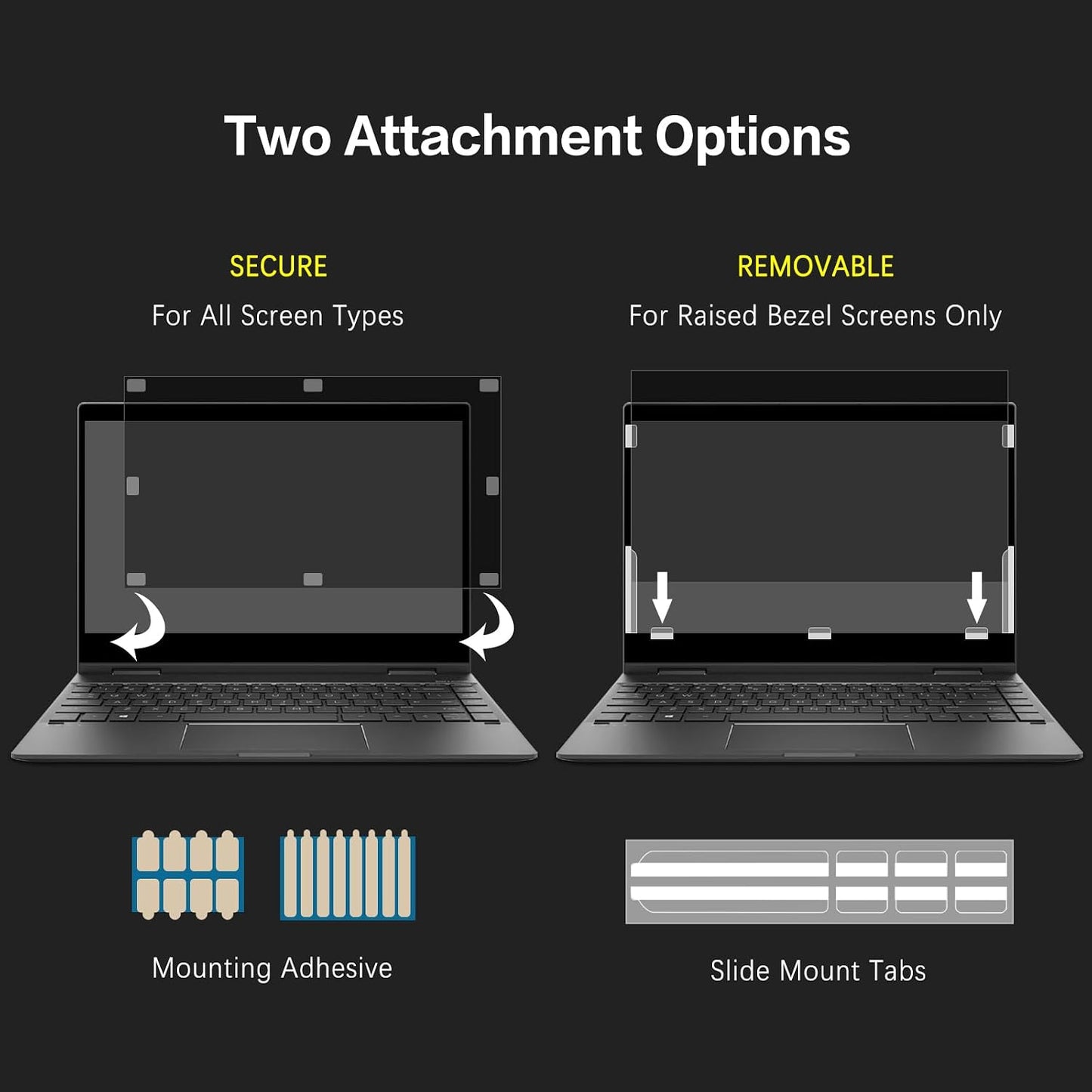 14 Inch 16:9 Laptop Privacy Screen Aspect Ratio, Laptop Screen Privacy Shield Compatible With Lenovo Hp Dell Acer Asus