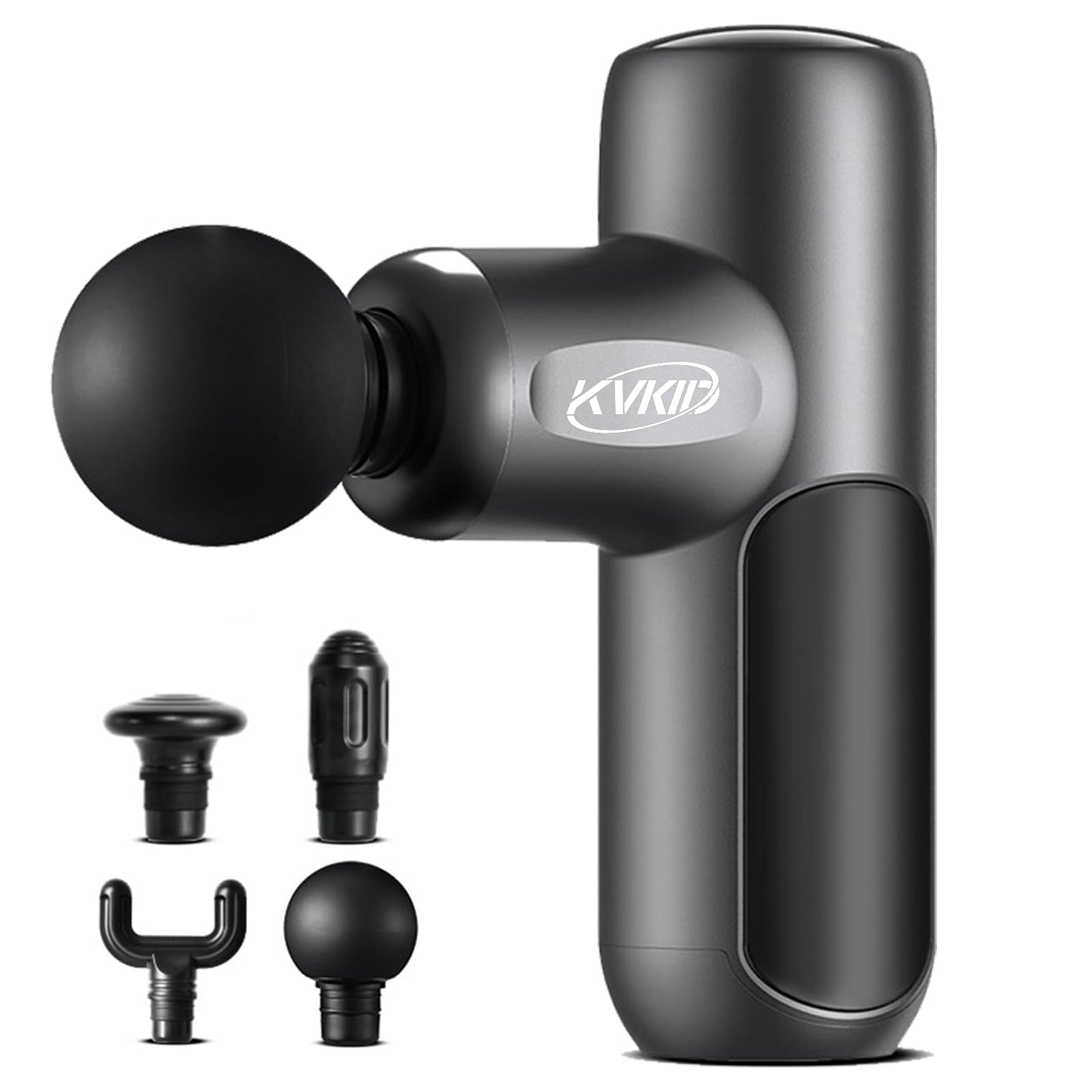 KVKID Mini Massager Gun, Massage Gun Deep Tissue with 4 Attachments, Portable Muscle Massager Gun for Back, Body Sore Muscles, Pain Relief, Rechargeable Small Massage Gun for Office, Home, Athletes