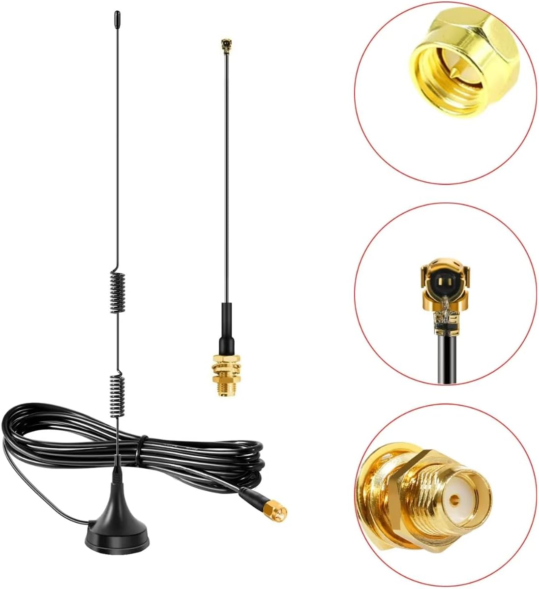 slinkdsco 915MHz ESP32 V3 915MHz 10cm (2 Sets), Meshtastic Long Range Lora Enhanced Magnetic Base Antenna with SMA Male