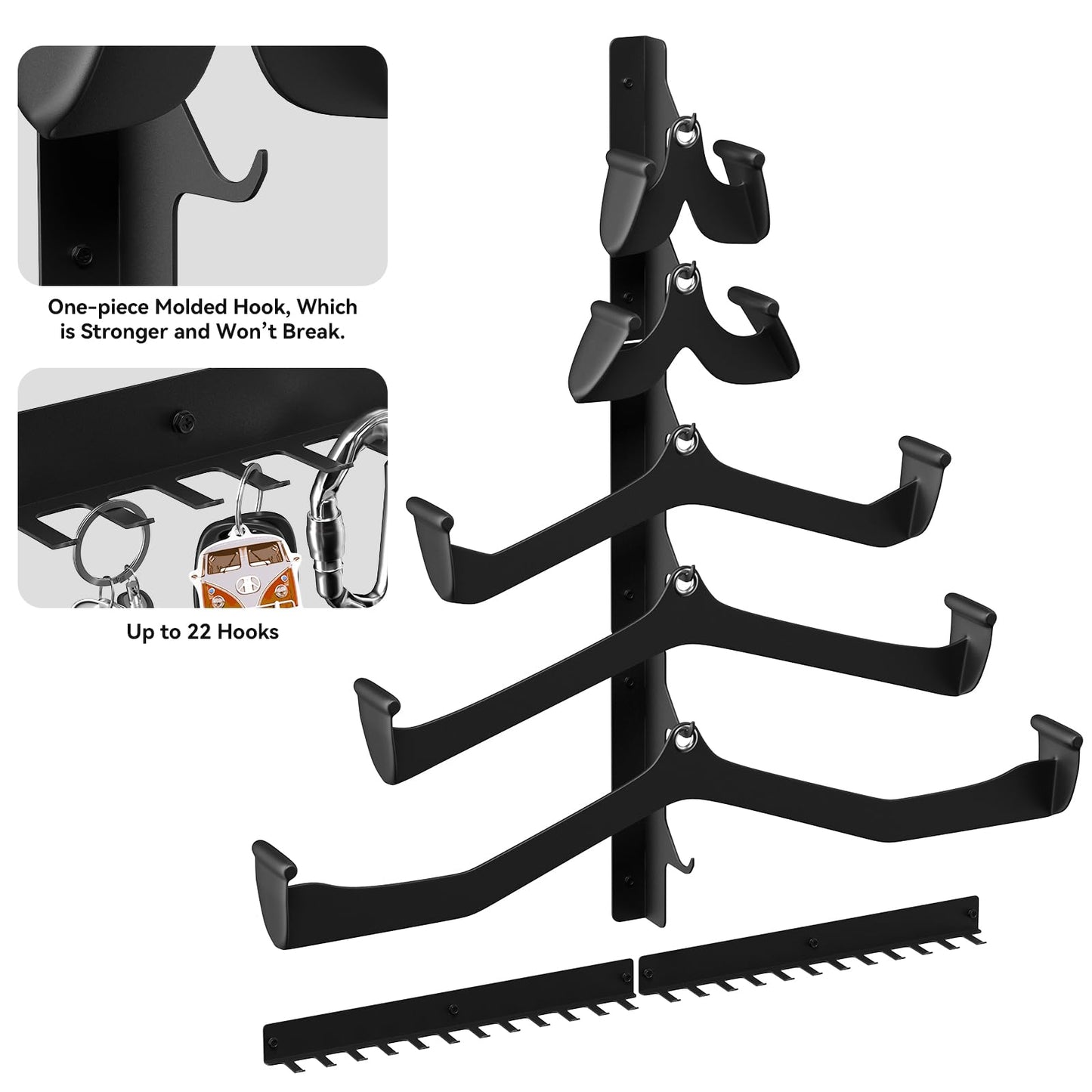 Jsiangoe Lat Pull Down Bar Storage Rack Wall Mount,Gym Storage Wall Organizer for Lat Pulldown Cable Attachments, Gym Accessories, Workout Equipment, Home Gym Fitness Wall Storage Rack 2 Packs