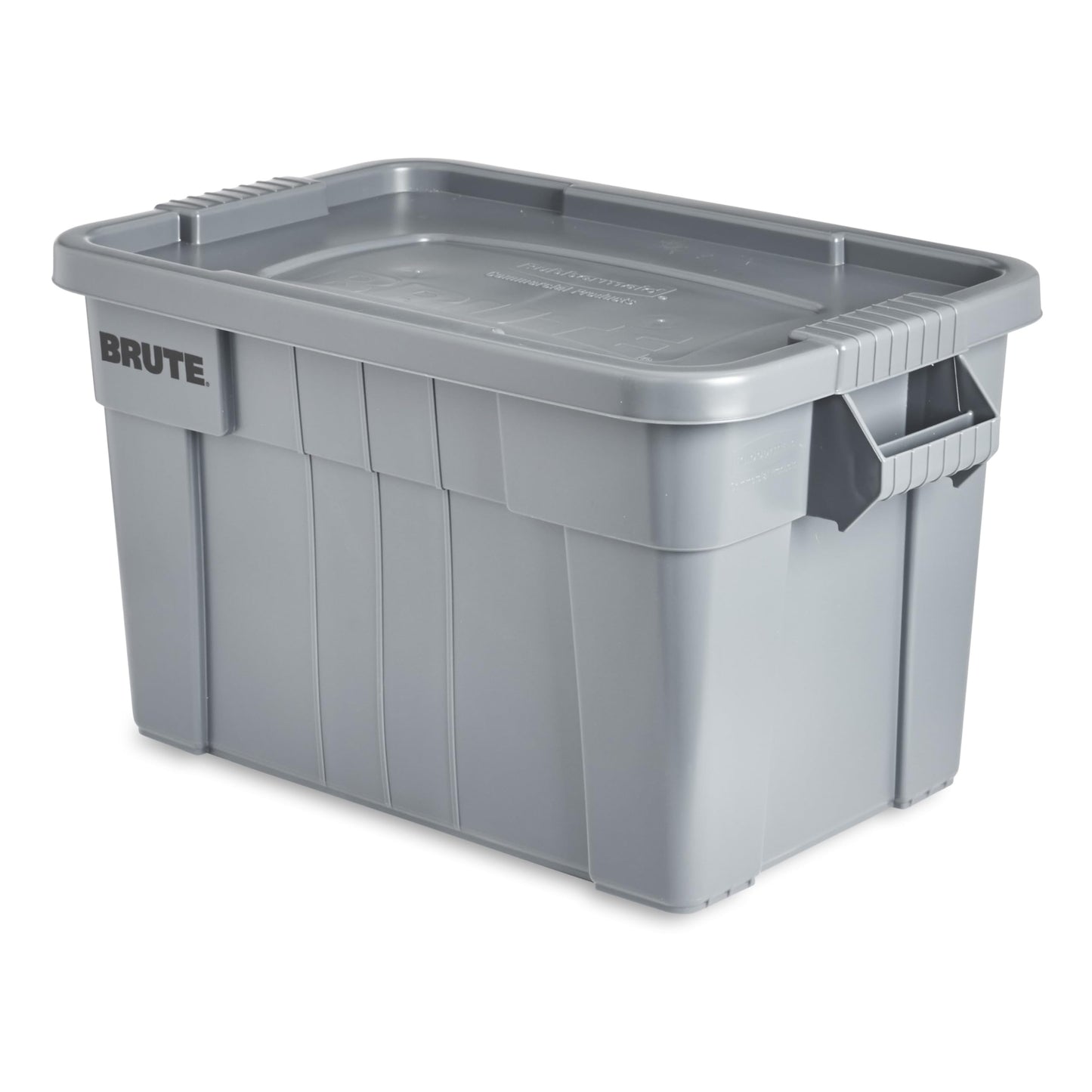 Rubbermaid Commercial Products BRUTE Tote Storage Bin with Lid, 20-Gallon, Gray, Rugged/Reusable Boxes for Garage/Moving/Camping/Basement Storage/Kitchen/Warehouse/Outdoor, Pack of 1