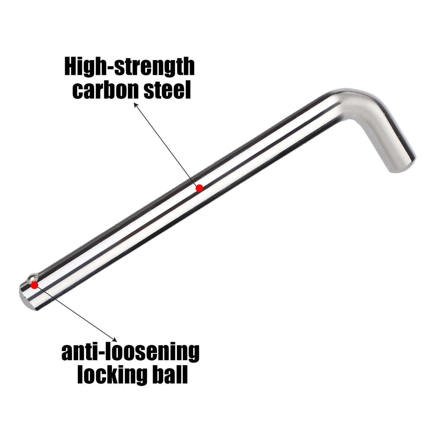 NQEUEPN Weight Stack Pin, 3/8 Inch Diameter 4.4 Inch/11.18cm Weight Loading Pin L Shaped Stack Extender Selector Inserts Gym Fitness Equipment for Home Gym Accessories