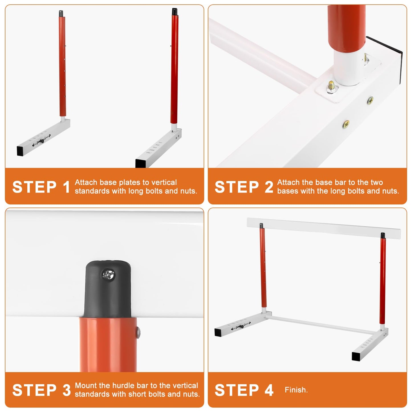 NELOMO Adjustable Hurdle Training Hurdle Track and Field Equipment Professional Track and Field Hurdles with Counterweight for Personal Training Track and Field Competition (2)