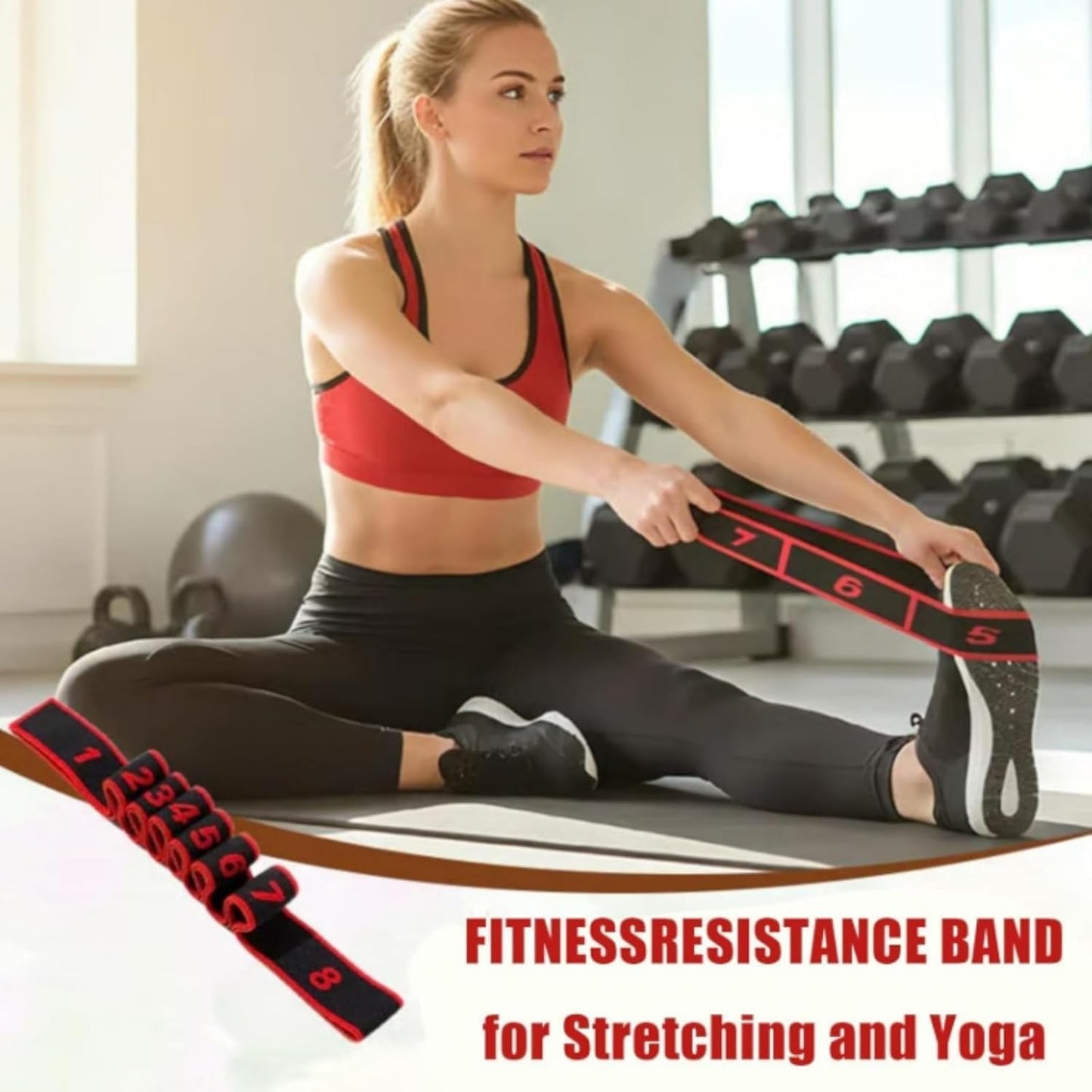 Fitness Resistance Band for Stretching and Yoga, Fitness Resistance Band for Stretching and Yoga, Fashion Puller Exercise, Adjustable Bands for Full Body Stretching Shaping (3PCS)