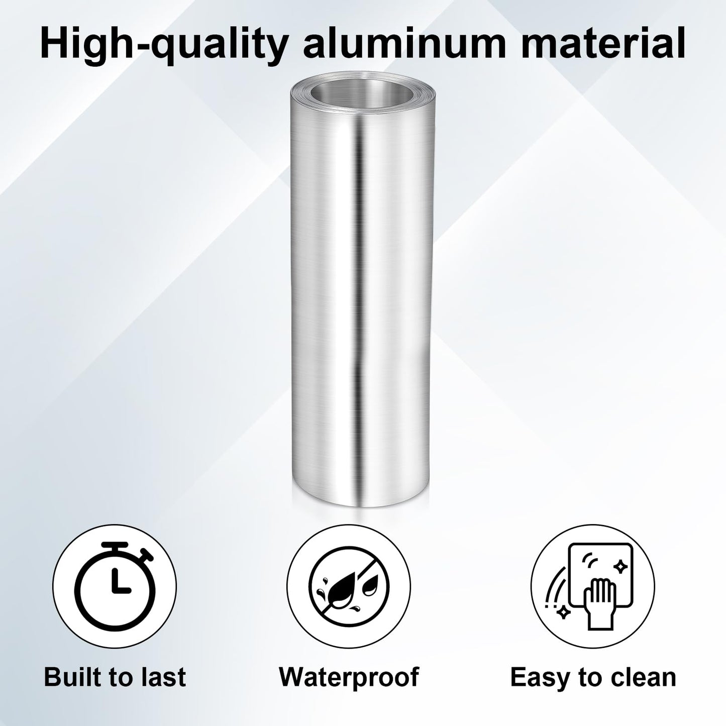 Ripeng 50 Feet 24'' x 50' x 0.0078'' Aluminum Flashing Roll Roof Flashing for Roof and Garden Preventing Roofing Stains Strip for Moss and Mildew Prevention (1 Roll)