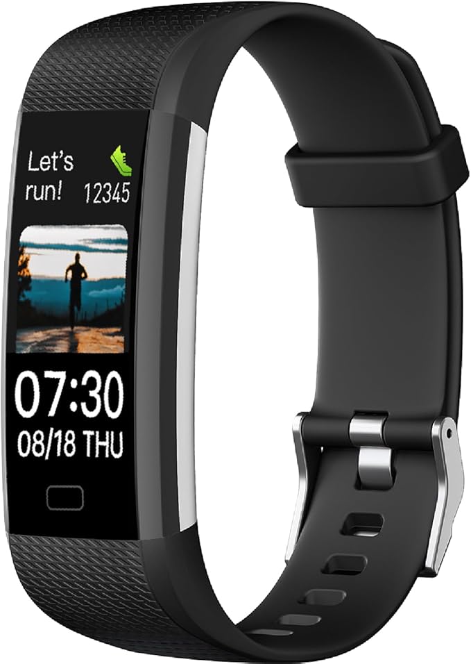 Fitness Tracker with Heart Rate Monitor, Activity Tracker Pedometer with Calorie Counter, Sleep Monitor, Smart Watch with IP68 Waterproof Sports Bracelet for Women Men