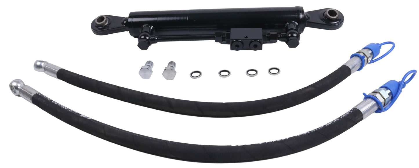Solarhome New Hydraulic Top Link Cat. 1-1 with Locking Block 20 7/8” - 31 7/8”Bore with 2 x Hose, 2-Way Check Valve Hydraulic Cylinder Compatible with Tractors, Excavators
