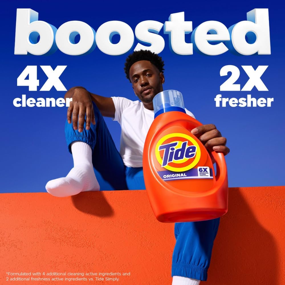 Tide Liquid Laundry Detergent - Original Scent, 64 Loads, 80 FL OZ | Powerful Stain Removal