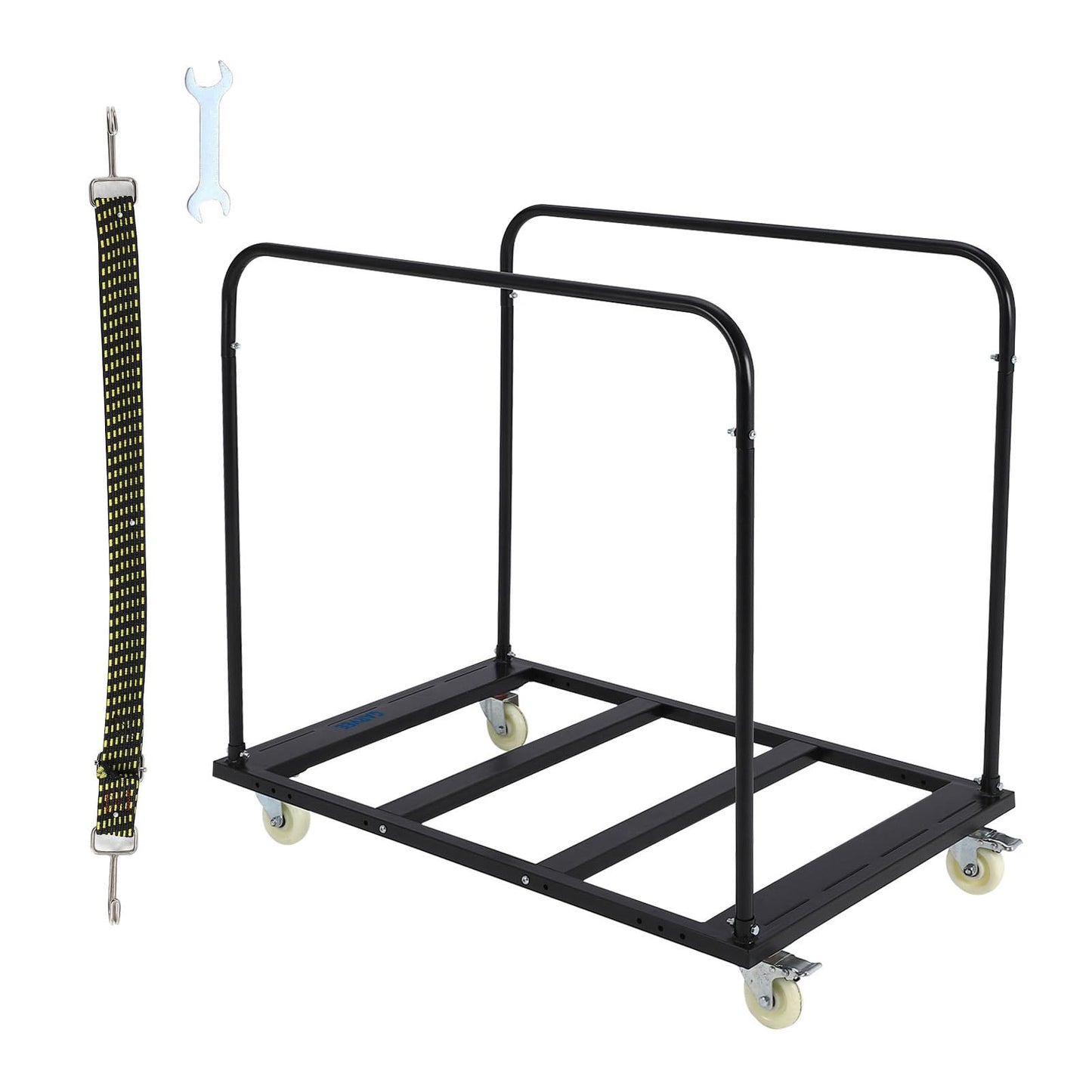 Garvee Folding Table Cart Rack, 1500 LBS Panel Dolly Cart with 5 in Swivel Casters, 10 Table Capacity, Heavy-Duty Drywall Sheet Cart, Handling Wall Panel, Sheetrock, Lumber for Garage, Home, Warehouse