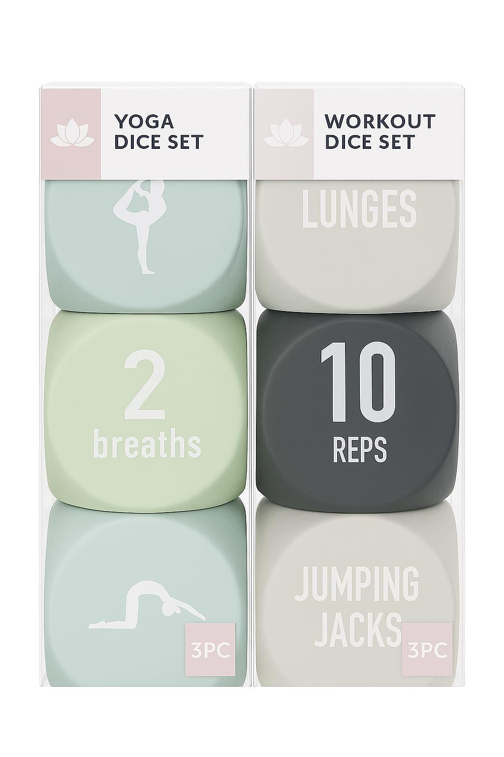 Yoga & Exercise Dice Set – Workout Dice for Home Fitness, HIIT, Strength Moves, Cardio, Stretching & Breathing | Fun Random Generator for Women, Men, Couples, Beginners&Trainers(Special Edition)