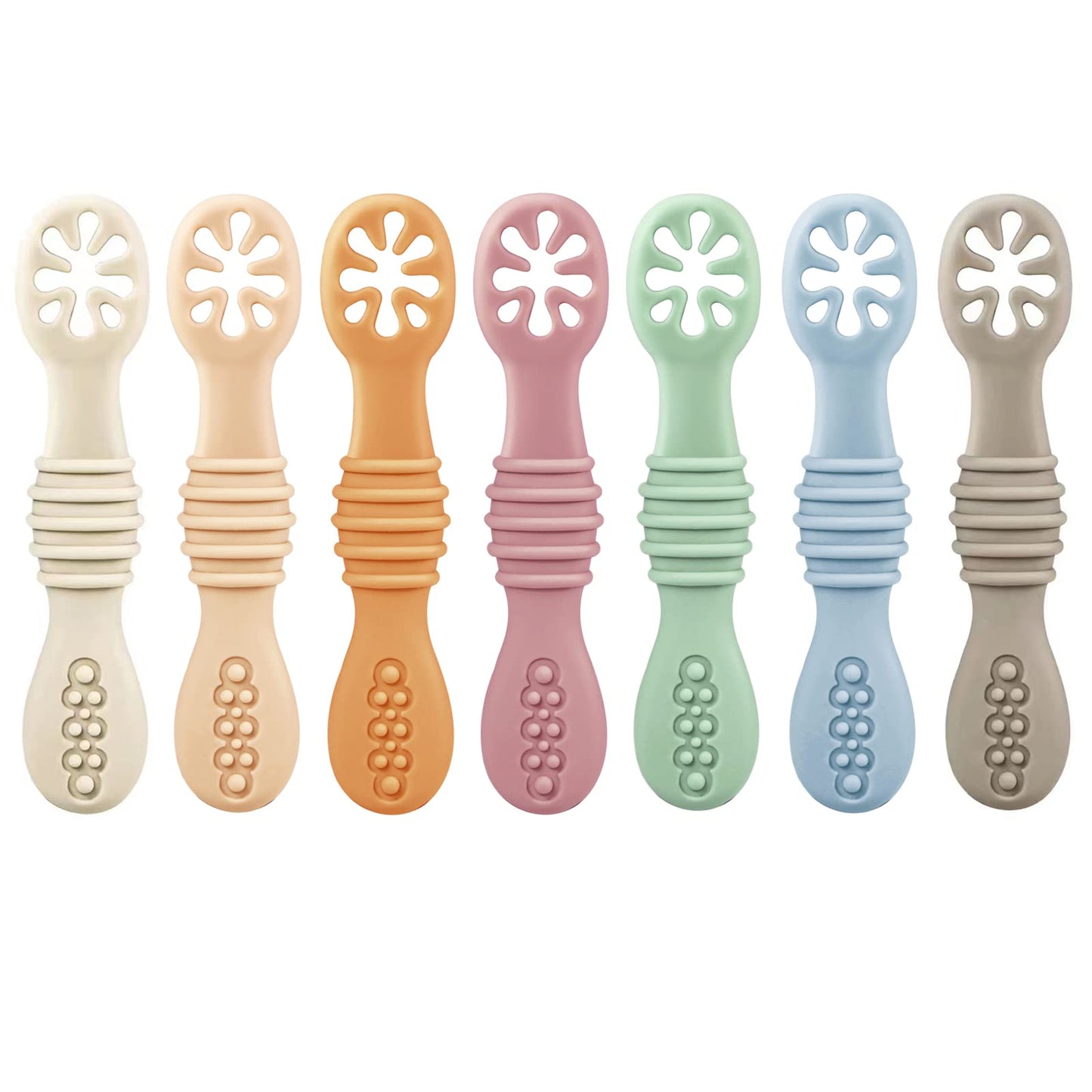 PandaEar 13 Pack Silicone Baby Feeding Spoon