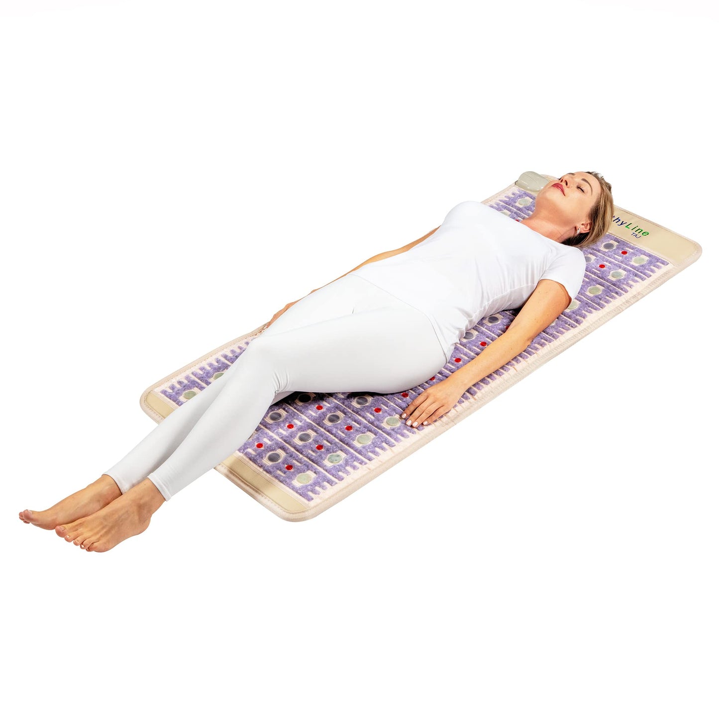 РЕМF Advanced Far Infrared Heating Pad - Professional Biomat for Pain Relief and Healing - Pulsed Electromagnetic Field Therapy - Full Body Mat with Red Lights, Amethyst, Tourmaline and Jade - 60 x 24